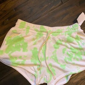 NWOT Tie Dye Dolphin Shorts In Tie Dye Pop of Green